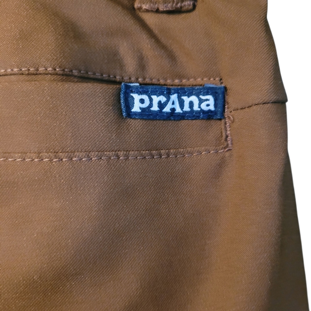 Prana mens slim fit atypical 5 pocket brown pants - 35 X 32. L89 - Picture 5 of 9